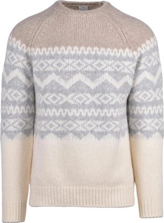 Eleventy Cashmere And Silk Blend Crewneck Sweater With Raglan Sleeves