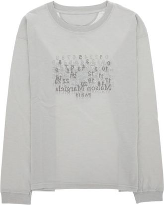 Maison Margiela Grey Graphic Crew Neck T-Shirt