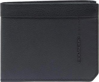 Piquadro Portemonnee met uitneembare documenthouder - Heren - Portefeuilles - Zwart - ONE Size - Polyester - Accessoires