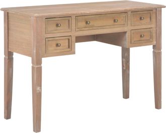 vidaXL Escritorio De Madera Marr&oacute;n 109,5x45x77,5 Cm Vidaxl