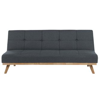 Beliani Beliani - Sof&aacute; Cama Clic Clac 3 Plazas Gris Sal&oacute;n Moderno Con Mechones Froya