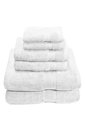 Luxury Home Cotton 6-Piece Towel Set in White at Nordstrom Rack