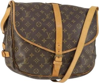 Louis Vuitton Pre-owned Schoudertas - Dames - Vintage Schoudertas - Bruin - ONE Size - Leer - Vintage