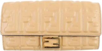 Fendi Pre-owned Vintage Portemonnee - Dames - Vintage Accessoires - Bruin - ONE Size - Leer - Vintage
