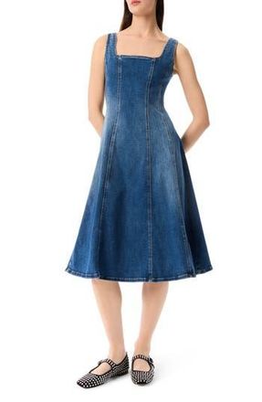 Robert Rodriguez Nova Sleeveless Seamed Denim Midi Dress in Waterfall Wash at Nordstrom Rack, Size 14