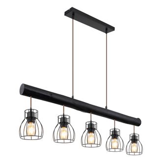 Globo Lighting L&aacute;mpara Colgante - Mina - Negro - Metal - Gran L&aacute;mpara De
