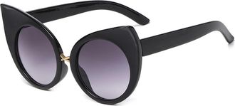 Generic Women Commuter Outdoor Sunglasses Vacation Driving Party Sun Glasses(Black)