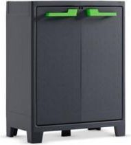 Keter Moby Basso Xl - Armario Estanco Cert. Ipx3 - Color Doble Tirador (verde O Gris) - Ista 6 - 80x44x100h
