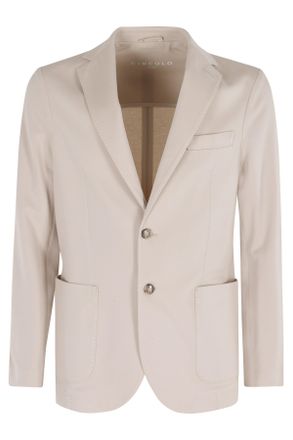Circolo 1901 Sand Premium Patch Pocket Button Cuffs Cotton-Blend Blazer