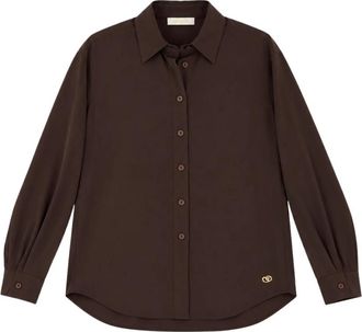 Yes-Zee Camicia Over - Dames - Overhemden - Bruin - XS - Katoen - Overhemden