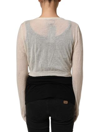 Ermanno Scervino Knit Cropped Wool Cardigan Womens Sweater