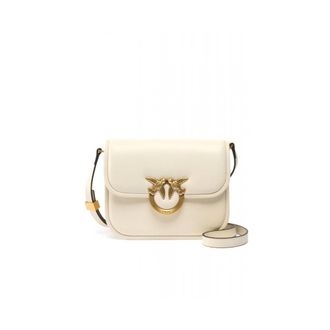 Pinko Love Box Bag FL Mini Nappa - Dames - Schoudertassen - Wit - ONE Size - Katoen - Tassen