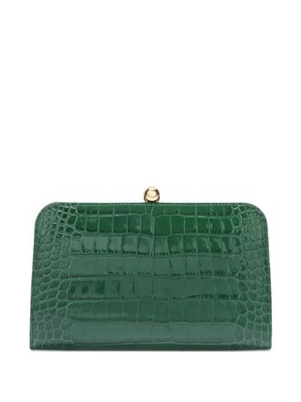 Furla small Alba croc-effect clutch - women - Calf Leather - One Size - Green