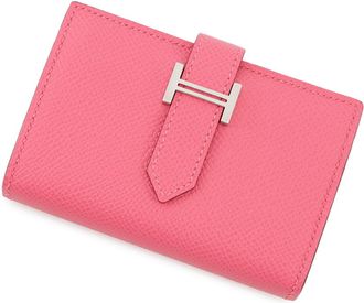 Hermès Rose Azalee Epsom Leather Coin Purse/Coin Case (Pre-Owned)