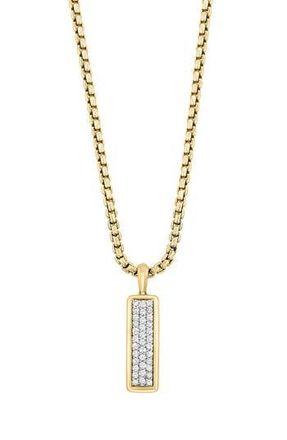 Effy Mens Pav&eacute; Zircon Pendant Necklace in Yellow at Nordstrom Rack