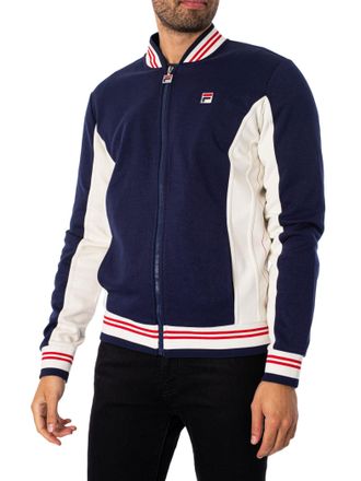 Fila Mens Settanta Track Jacket, Peacoat/Gardenia/Chinese Red, 4XL