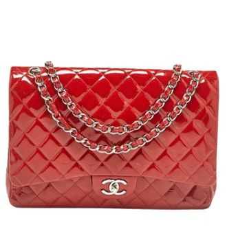 Chanel Pre-owned Leren Schoudertas - Dames - Pre-owned - Rood - Maat: ONE Size Leer