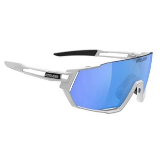 Salice Sunglasses, unisex, White, Size: ONE SIZE White Blue Sunglasses with Orange Lens