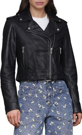 Avec Les Filles Leather Biker Jacket in Black at Nordstrom Rack, Size X-Small