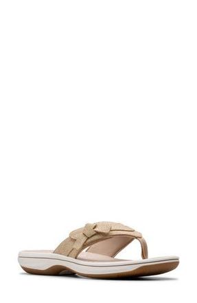 Clarks Breeze Dalia Flip Flop in Sand Interest at Nordstrom Rack, Size 10