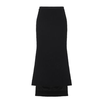 Lanvin Rokken, Dames, Zwart, S, Wol, Wollen Maxi Rok