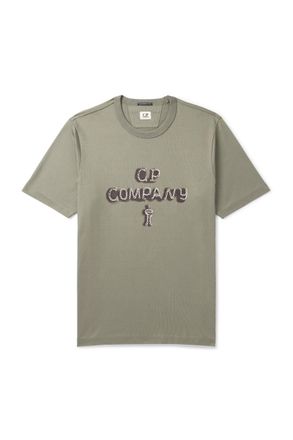 C.P. Company Logo-Embroidered Printed Cotton-Jersey T-Shirt