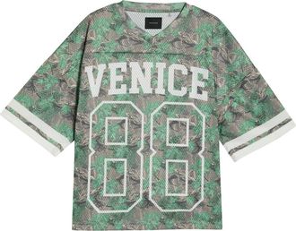 PacSun Venice Floral Mesh Jersey in Woodland Camo at Nordstrom, Size Small