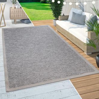 Paco Home Paco Home Alfombra Exterior Interior Balc&oacute;n Terraza Cocina Moderno Dise&ntilde;o Ribetes Beige 200x280 Cm