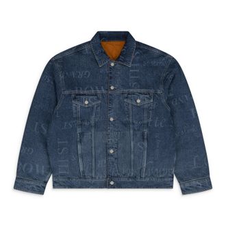 SUPREME Washed Blue x Martine Rose Reversible Trucker Jacket