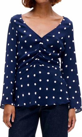 Baum Und Pferdgarten Mallie Blouse In Navy Dot