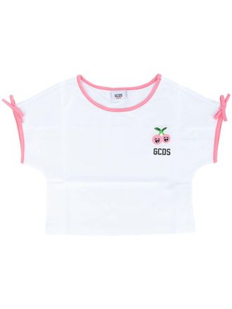 GCDS logo-print T-shirt - kids - Cotton/Elastane - 10 yrs - White