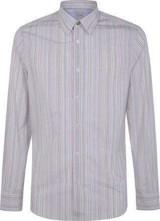 Paul Smith Signature Stripe Slim-Fit Shirt - Heren - Casual Overhemden - Veelkleurig - S - Katoen - Overhemden