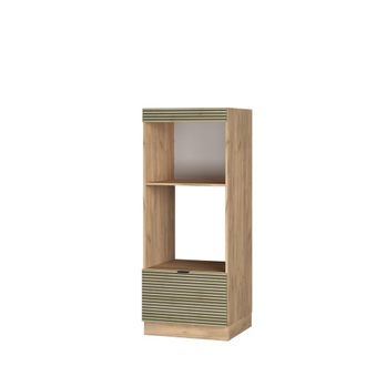 Vicco Armario Para Microondas Fame-line, Panel De Roble, 60 Cm Abierto