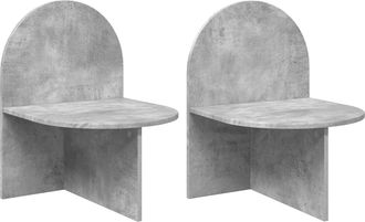 vidaXL Mesita De Noche 2 Uds. Gris Hormig&oacute;n 48 X 49 X 65 Cm Vidaxl