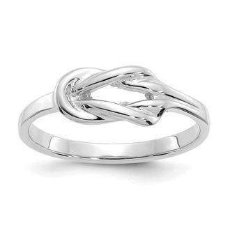 Diamond2Deal 14K White Gold Freeform Knot Ring
