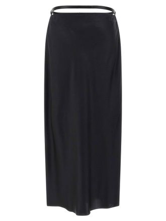 Tom Ford Silk Midi Skirt - Black