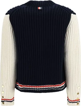 Thom Browne Cable-Knit Cashmere Cardigan - Blue