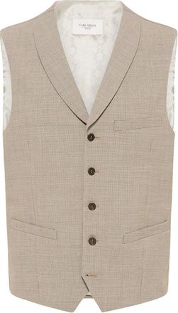 Carl Gross Carl Gross, Heren, Pakken, Beige, Maat: 2XL Wol