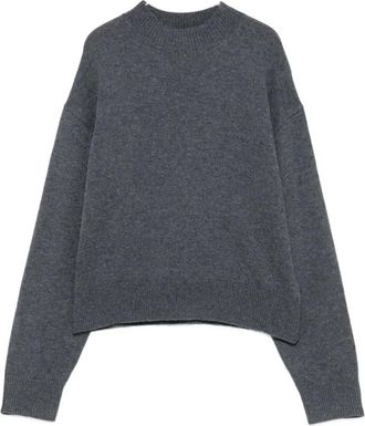 Pinko Sparta Sweater - Dames - Ronde hals truien - Grijs - M - Truien & Vesten