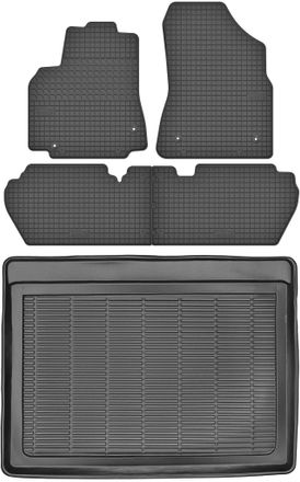 OEM Juego De Alfombrillas De Goma Para Coche Y Alfombrilla Para Maletero Para Peugeot Partner Ii Suv (2008-2018)