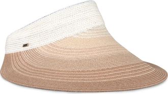 Eugenia Kim Trixie Wide Brim Packable Visor in Ivory/Natural/Camel at Nordstrom
