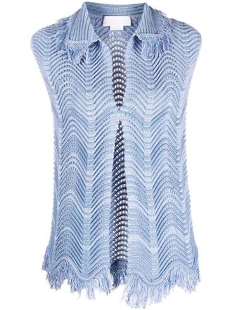 Genny Gebreide jas - Blauw