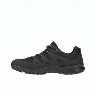 Ecco Low-Profile Black Sneakers With Breathable Mesh Upper