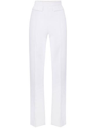 Elisabetta Franchi Tailored White High Waist Wide-Leg Pants