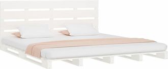 vidaXL Vidaxl - Estructura De Cama Sin Colch&oacute;n Madera De Pino Blanca 140x200 Cm