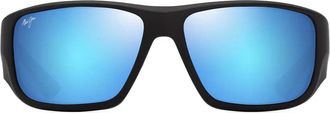 Maui Jim Sunglasses Keha B663 02 Black/Blue Mirrored Unisex Polarized