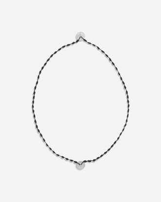 Neighborhood Cord Coin Necklace Black