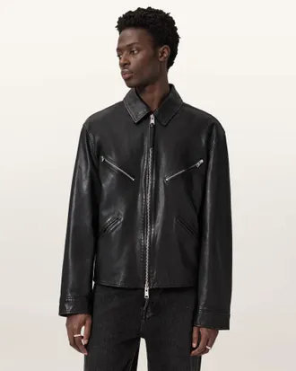 AllSaints Caon Oversized Leather Jacket