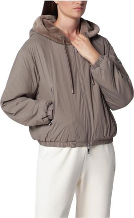 Moose Knuckles Eaton Bunny Reversible Hoodie - Dames - Zomerjassen - Bruin - S - Polyester - Jassen