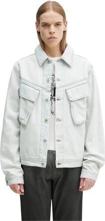 Marcelo Burlon Denim Jassen - Heren - Spijkerjassen - Blauw - L - Denim - Jassen